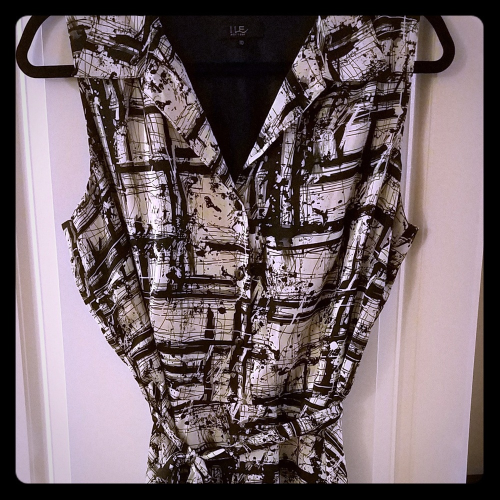 Black and White Button Up Dress